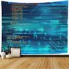 Starogs Tapestry Script Internet Programming Code Abstract Technology Electronic Text Coding Language HTML Software Wall Tapestry Wall Decor Blanket for Bedroom Home Dorm 60x50 Inch view 1