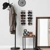 J JACKCUBE DESIGN Rustic Wood Wall Mounted Sunglasses Storage Organizer 10 Eyeglasses Holder Display Rack Set of 2 with 5 Metal Hooks on Each Holder -MK691A view 2