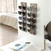 J JACKCUBE DESIGN Rustic Wood Wall Mounted Sunglasses Storage Organizer 10 Eyeglasses Holder Display Rack Set of 2 with 5 Metal Hooks on Each Holder -MK691A view 4