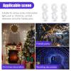 Blulu 100 Packs Christmas Light Clips - Durable Mini Gutter Hang Hooks, Plastic S Clips for Outdoor Xmas Decoration, Icicle String Lights on Shingles and Gutters view 4