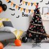 VINGLI 6ft Halloween Black Artificial Christmas Tree w/ 1,600 Branch Tips, Holiday Decorations Indoor Outdoor for Home Office Party view 2