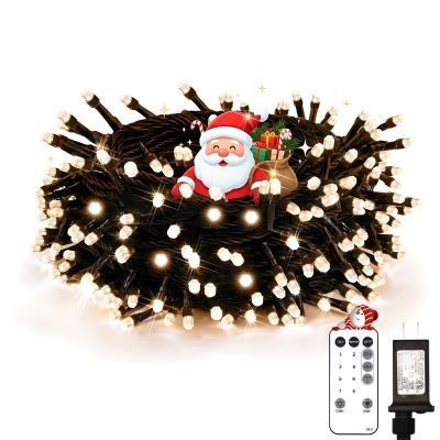 suddus Christmas Tree Lights Indoor, 100 LED 33ft Warm White Led Christmas Lights,String Lights Outdoor for House, Windows, Patio, Doors, Fireplace, Garden, Home, Decoration