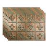 FASDE Fleur-de-lis Decorative Vinyl 18in x 24in Backsplash Panel in Copper Fantasy (5 Pack) view 1