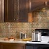 FASDE Fleur-de-lis Decorative Vinyl 18in x 24in Backsplash Panel in Copper Fantasy (5 Pack) view 2