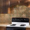 FASDE Fleur-de-lis Decorative Vinyl 18in x 24in Backsplash Panel in Copper Fantasy (5 Pack) view 3
