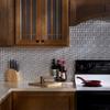 Fasade 18in x 24in Terrain Brushed Aluminum Backsplash Panel 5pk view 2