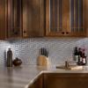Fasade 18in x 24in Terrain Brushed Aluminum Backsplash Panel 5pk view 3