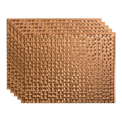 FASDE Terrain Decorative Vinyl 18in x 24in Backsplash Panel in Polished Copper (5 Pack)