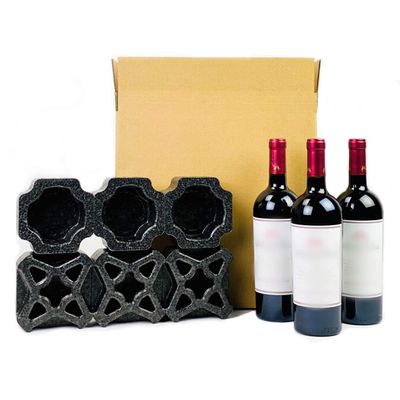 EPE USA Universal Triple Bottle Wine Shipping Box - 1 Pack - All-in-One Protective Wine Shipper with Recycled PE Foam - Eco-Friendly, Recyclable, Secure Wine Packaging