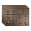 FASDE Fleur-de-lis Decorative Vinyl 18in x 24in Backsplash Panel in Argent Bronze (5 Pack) view 1