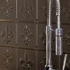 FASDE Fleur-de-lis Decorative Vinyl 18in x 24in Backsplash Panel in Argent Bronze (5 Pack) view 2