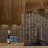 FASDE Fleur-de-lis Decorative Vinyl 18in x 24in Backsplash Panel in Argent Bronze (5 Pack) view 4
