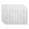 FASDE Fleur-de-lis Decorative Vinyl 18in x 24in Backsplash Panel in Matte White (5 Pack) view 1