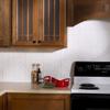 FASDE Fleur-de-lis Decorative Vinyl 18in x 24in Backsplash Panel in Matte White (5 Pack) view 2