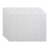 FASDE Terrain Decorative Vinyl 18in x 24in Backsplash Panel in Matte White (5 Pack) view 1