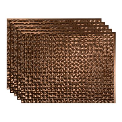 FASDE Terrain Decorative Vinyl 18in x 24in Backsplash Panel in Oil-Rubbed Bronze (5 Pack)