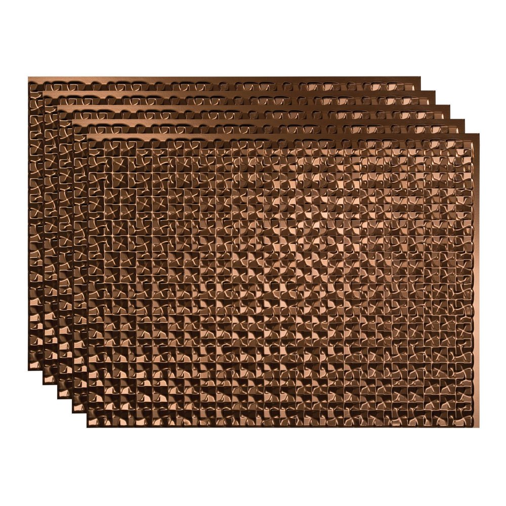 FASDE Terrain Decorative Vinyl 18in x 24in Backsplash Panel in Oil-Rubbed Bronze (5 Pack)