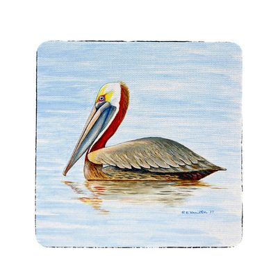 Betsy Drake Summer Pelican Coaster Set of 4