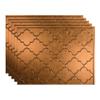FASDE Monaco Decorative Vinyl 18in x 24in Backsplash Panel in Antique Bronze (5 Pack) view 1