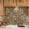 FASDE Monaco Decorative Vinyl 18in x 24in Backsplash Panel in Bermuda Bronze (5 Pack) view 2