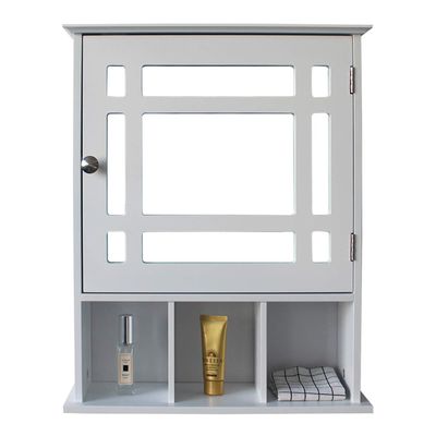 Single Door Three Compartment Storage Bathroom Cabinet White Modern Storage Cabinet, Kitchen Cupboard, Entryway Storage Cabinet MITPATY MITPATY