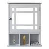 Single Door Three Compartment Storage Bathroom Cabinet White Modern Storage Cabinet, Kitchen Cupboard, Entryway Storage Cabinet MITPATY MITPATY view 1