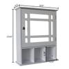Single Door Three Compartment Storage Bathroom Cabinet White Modern Storage Cabinet, Kitchen Cupboard, Entryway Storage Cabinet MITPATY MITPATY view 3