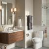 Designers Impressions Eclipse Series 4 Piece Satin Nickel Bathroom Hardware Set: MBA6200-4 view 2