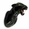 Leopard Black Head Hanging Large Ceramic Sculpture Hand Painted Italy New view 1