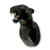 Leopard Black Head Hanging Large Ceramic Sculpture Hand Painted Italy New view 2