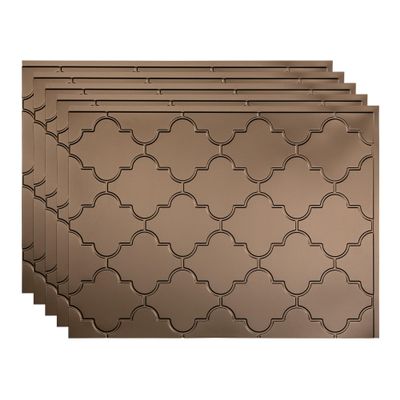 Fasade 18in x 24in Monaco Argent Bronze Backsplash Panel 5pk