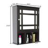 Single Door Three Compartment Storage Bathroom Cabinet - Grey-Brown Modern Storage Cabinet, Kitchen Cupboard, Entryway Storage Cabinet MITPATY MITPATY view 2