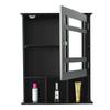 Single Door Three Compartment Storage Bathroom Cabinet - Grey-Brown Modern Storage Cabinet, Kitchen Cupboard, Entryway Storage Cabinet MITPATY MITPATY view 4