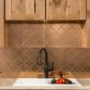 Fasade 18in x 24in Monaco Polished Copper Backsplash Panel 5pk view 2