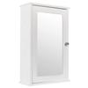 Single Door Mirror Indoor Bathroom Wall Mounted Cabinet Shelf White Bathroom Mirror Cabinet, Chic Storage Cabinet Medicine Cabinet Furniture for Home Multipurpose view 1