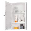 Single Door Mirror Indoor Bathroom Wall Mounted Cabinet Shelf White Bathroom Mirror Cabinet, Chic Storage Cabinet Medicine Cabinet Furniture for Home Multipurpose view 4