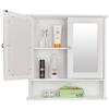 Double Door Mirror Indoor Bathroom Wall Mounted Cabinet Shelf White Bathroom Mirror Cabinet, Chic Storage Cabinet Medicine Cabinet Furniture for Home Multipurpose MITPATY MITPATY view 4