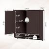 FCH Two-Door Bathroom Cabinet with Upper and Lower Layers Brown Modern Storage Cabinet, Kitchen Cupboard, Entryway Storage Cabinet MITPATY view 2