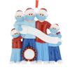 3D Masked Family of 5 Christmas Ornament 2025 Personalized Family Christmas Ornaments 2025 | Toilet Paper Pandemic Quarantine Personalized Tree Ornaments Customizable Gifts Memorial of Five Ornament view 2