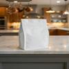 AwePackage 12 oz Resealable Zipper Box Pouch Coffee Bag with valve - Flat Bottom Pull Tab (50, Matte White Wide) view 2