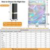 EgticLive 100 Pack Resealable Holographic Bags for Small Business, Iridescent Mylar Bags with Clear Front Smell Proof Foil Packing Pouches for Multipurpose Storage (4.7 X 7 inches) view 2