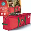 HOLIDAY SPIRIT Heavy Duty Christmas Tree Storage Bag - Waterproof 600D Oxford Canvas with Reinforced Handles and Dual Zipper for 9 Ft Tree, Red Christmas Tree Bag for Dust and Moisture Protection view 1
