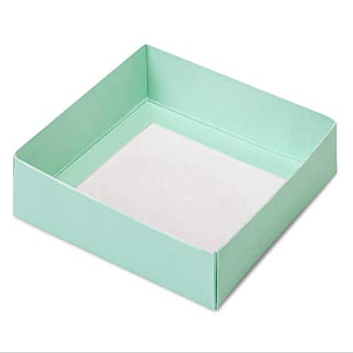 100 PK, Aqua Slide Open Candy Box Base, 5.75 x 5.75 x 1" for Sweet Desserts, Made in USA