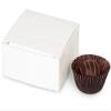 50 PK, White Candy Truffle Boxes 2-5/8 x 2-3/4 x 1-1/4" Holds 4 for Wedding Favors, & Basket Fillers, Made in USA view 1