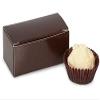 50 PK, Chocolate Candy Truffle Boxes 2-5/8 x 1-5/16 x 1-1/4" Holds 2 for Wedding Favors, & Basket Fillers, Made in USA view 1
