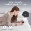King Size Electric Heated Mattress Pad - Bed Warmer with Memory & Preheat Functions, 12 Heat Settings Dual Control for 1-12 Hours Auto Off, Lighted Button view 2