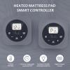 King Size Electric Heated Mattress Pad - Bed Warmer with Memory & Preheat Functions, 12 Heat Settings Dual Control for 1-12 Hours Auto Off, Lighted Button view 3