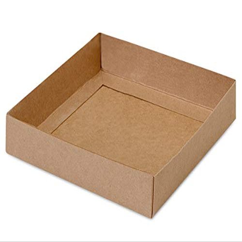 100 PK, Kraft Slide Open Candy Box Base, 5.75 x 5.75 x 1" for Sweet Desserts, Made in USA