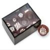 6 PK, Clear with Black Trim, Rectangle 2 Piece Candy Boxes, 5.5 x 4" x 1.25" for Wedding Favors, Baby Shower Gifts view 1