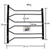 Abcsea 1 Piece Wine Glass Rack Under Cabinet, Stemware Rack Black, Wine Glass Holder, Goblet Wine Rack With Screws, 30cm 3 Rows view 3